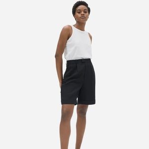 Everlane Put Together Pleated Shorts in Black Sz 2